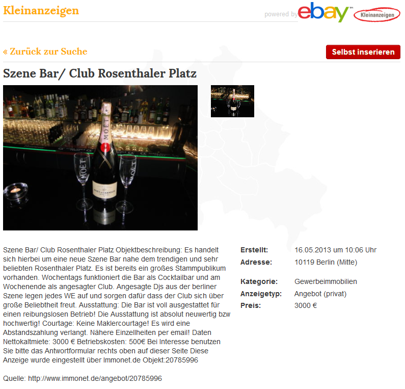 szene bar ebay kleinanzeigen