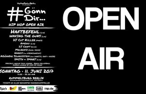 11.6. Hip Hop Open Air mit Haftbefehl, DJ Cut Killer, Waving The Guns in der Rummelsburg