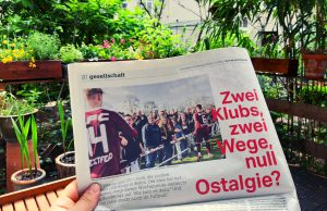 Anzeige: Die taz am Wochenende, die „Wende“ und Fußball.