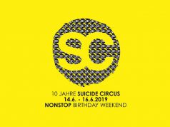 10 JAHRE SUICIDE CIRCUS BERLIN 14.6. – 16.6.2019 60 HOURS NONSTOP BIRTHDAY WEEKENDER