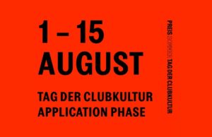 Bewerbt euch für 10.000 € zwischen dem 1. und 15. August zum TAG DER CLUBKULTUR
