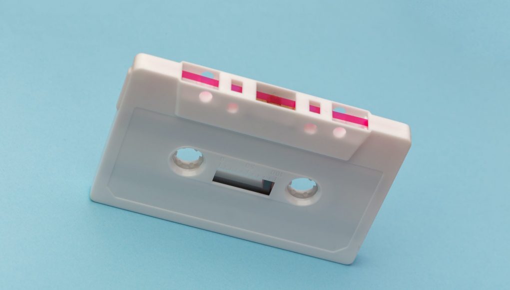 white cassette tape