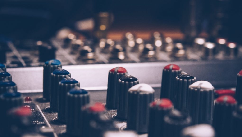 macro shot audio equalizer