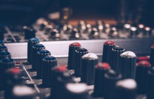 macro shot audio equalizer