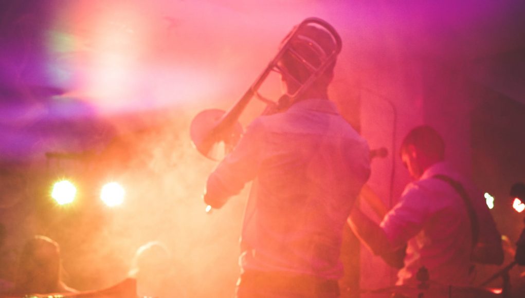 people performing on stage