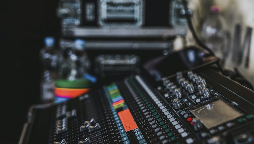 black audio mixer