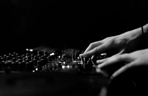 hands on a console