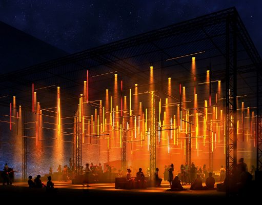 Eröffnung TENSOR – Lichkunst Installation von Christopher Bauder und Akiko Haruna @ DARK MATTER Sommerlights