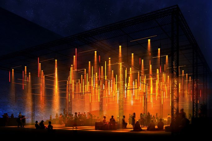 Eröffnung TENSOR – Lichkunst Installation von Christopher Bauder und Akiko Haruna @ DARK MATTER Sommerlights