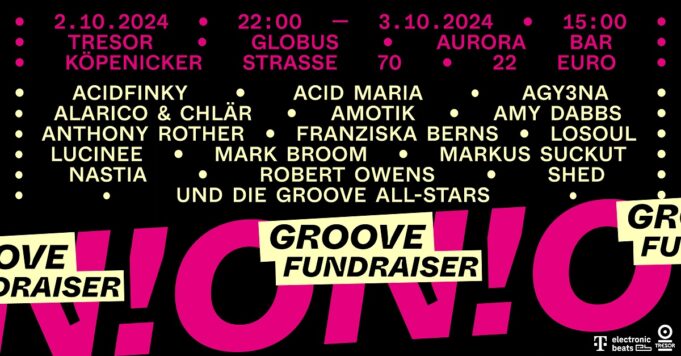 GROOVE ON Fundraiser 2.10. TRESOR